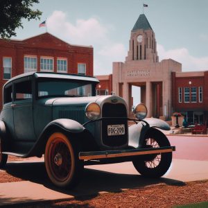 Nondriving vintage car for disposal